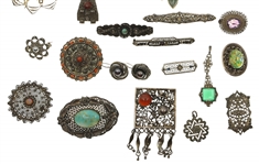 STERLING SILVER SEMI-PRECIOUS STONE & COMPOSITE JEWELRY