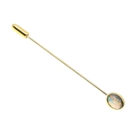 14K YELLOW GOLD AND OPAL HAT PIN