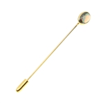 14K YELLOW GOLD AND OPAL HAT PIN