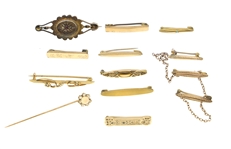 9K YELLOW GOLD BROOCHES AND PINS
