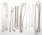 STERLING SILVER CHAINS AND NECKLACES 