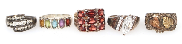 STERLING SILVER RINGS & EARRINGS 