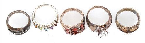 STERLING SILVER RINGS & EARRINGS 