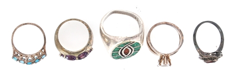 STERLING SILVER RINGS & EARRINGS 