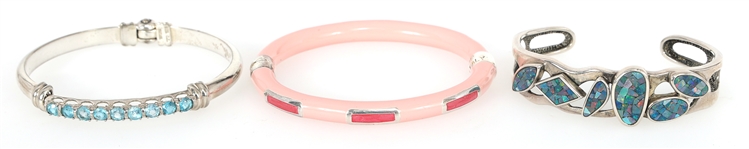 STERLING SILVER BRACELETS, NECKLACES, AND PENDANTS 