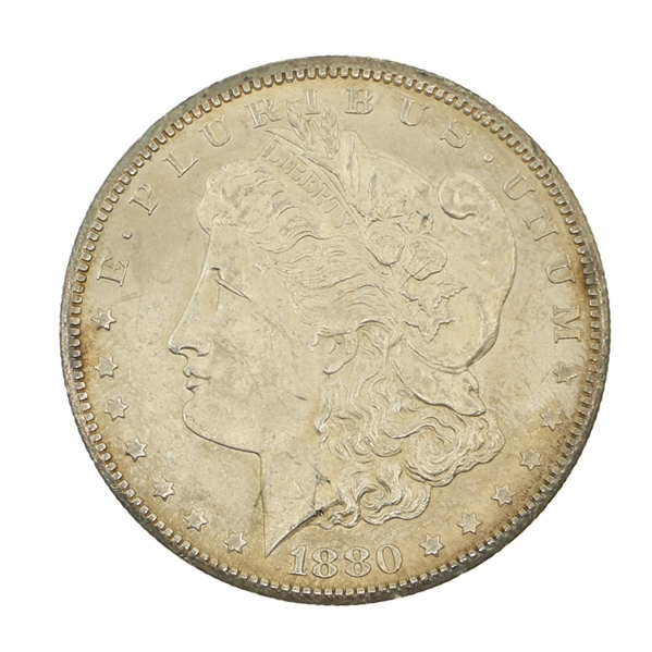 1880-CC CARSON CITY US SILVER MORGAN DOLLAR COIN
