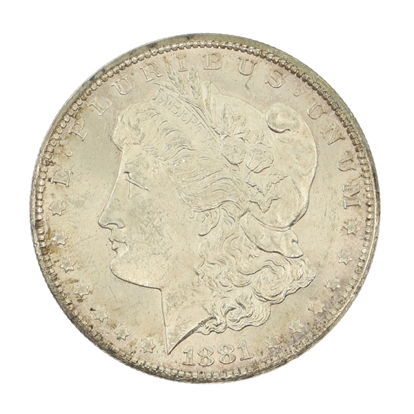 1881-CC CARSON CITY US SILVER MORGAN DOLLAR COIN