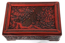 CINNABAR STYLE WOOD AND CERAMIC CONTAINERS