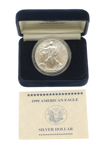 1999 AMERICAN EAGLE 1 OZ FINE SILVER UNC COIN