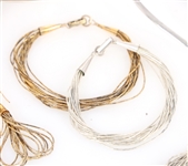 STERLING SILVER BRACELETS, NECKLACES, AND EARRINGS