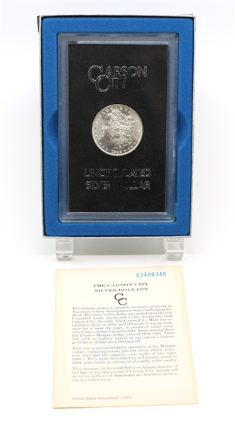 1882-CC CARSON CITY US SILVER GSA MORGAN DOLLAR COIN