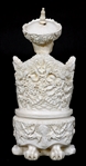 ASIAN EMPEROR AND EMPRESS COMPOSITE STATUES