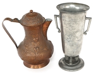 SWEDISH WEDDING CUP & METAL PITCHER