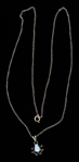 14K YELLOW GOLD NECKLACE WITH OPAL PENDANT