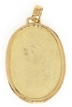 18K YELLOW GOLD AND DIAMOND FLORAL RESIN PENDANT
