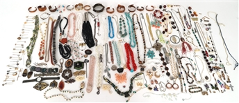 COSTUME JEWELRY NECKLACES, BRACELETS, AND BROOCHES