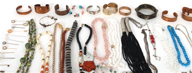 COSTUME JEWELRY NECKLACES, BRACELETS, AND BROOCHES