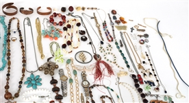 COSTUME JEWELRY NECKLACES, BRACELETS, AND BROOCHES
