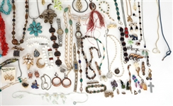 COSTUME JEWELRY NECKLACES, BRACELETS, AND BROOCHES