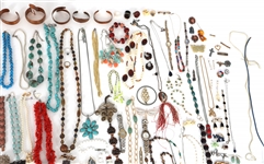 COSTUME JEWELRY NECKLACES, BRACELETS, AND BROOCHES