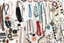 COSTUME JEWELRY NECKLACES, BRACELETS, AND BROOCHES