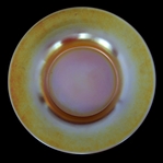 AURENE ART GLASS CUP AND SAUCER