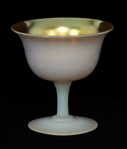 AURENE ART GLASS CUP AND SAUCER