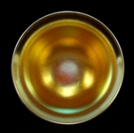 AURENE ART GLASS CUP AND SAUCER