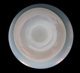 AURENE ART GLASS CUP AND SAUCER