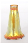 L.C. TIFFANY ART GLASS LAMPSHADE AND COMPOTE