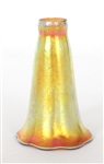 L.C. TIFFANY ART GLASS LAMPSHADE AND COMPOTE