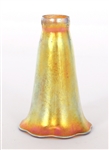 L.C. TIFFANY ART GLASS LAMPSHADE AND COMPOTE