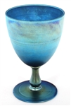 L.C. TIFFANY ART GLASS LAMPSHADE AND COMPOTE