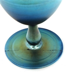 L.C. TIFFANY ART GLASS LAMPSHADE AND COMPOTE