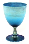 L.C. TIFFANY ART GLASS LAMPSHADE AND COMPOTE