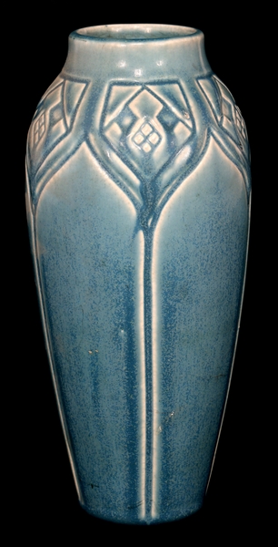 ROOKWOOD MATTE BLUE CERAMIC VASE #2392