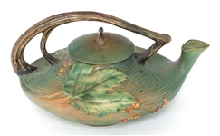 ROSEVILLE BUSHBERRY RUSSET TEAPOT, CREAMER, & SUGAR