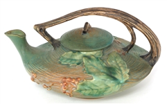 ROSEVILLE BUSHBERRY RUSSET TEAPOT, CREAMER, & SUGAR