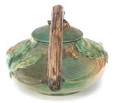 ROSEVILLE BUSHBERRY RUSSET TEAPOT, CREAMER, & SUGAR