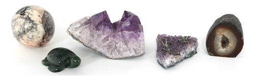 AMETHYST, AGATE, MARBLE, & AVENTURINE DECORATIVE STONES