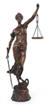 LADY JUSTICE BRONZE STATUE 