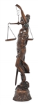 LADY JUSTICE BRONZE STATUE 