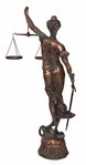 LADY JUSTICE BRONZE STATUE 