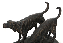 BRONZE HUNTING DOG STATUE