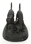BRONZE HUNTING DOG STATUE