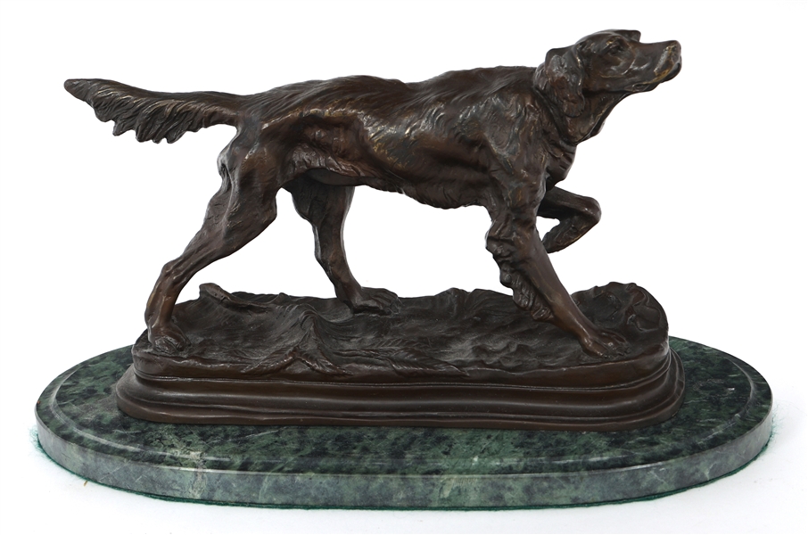JULES MOIGNIEZ BRONZE DOG STATUE