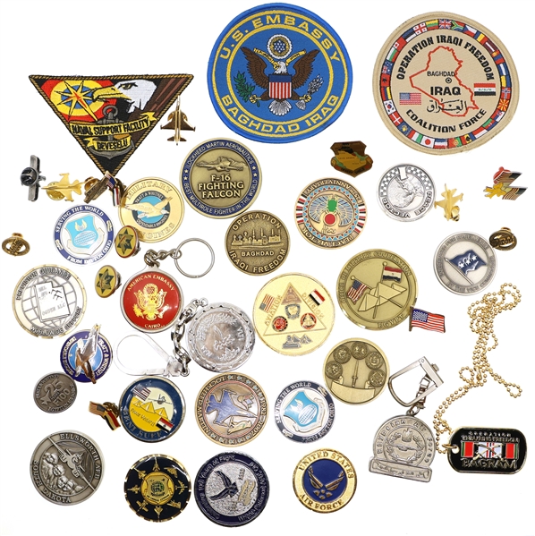 US MIILTARY CHALLENGE COINS, KEY CHAINS, & PATCHES