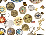 US MIILTARY CHALLENGE COINS, KEY CHAINS, & PATCHES