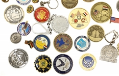 US MIILTARY CHALLENGE COINS, KEY CHAINS, & PATCHES