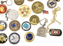US MIILTARY CHALLENGE COINS, KEY CHAINS, & PATCHES